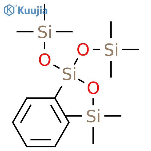 1,1,1,5,5,5-Hexamethyl-3-phenyl-3-((trimethylsilyl)oxy)trisiloxane structure