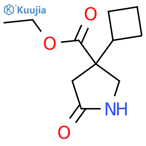 Ethyl 3-cyclobutyl-5-oxopyrrolidine-3-carboxylate structure