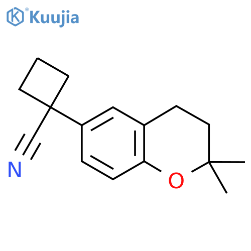 1-(2,2-dimethyl-3,4-dihydro-2H-1-benzopyran-6-yl)cyclobutane-1-carbonitrile structure