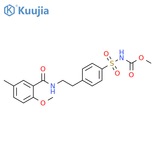Carbamic acid,[[4-[2-[(2-methoxy-5-methylbenzoyl)amino]ethyl]phenyl]sulfonyl]-, methylester structure
