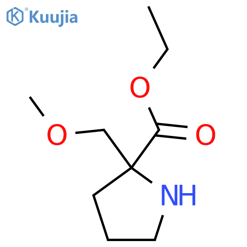 Ethyl 2-(methoxymethyl)pyrrolidine-2-carboxylate structure