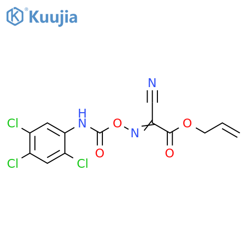 Acetic acid, cyano[[[[(2,4,5-trichlorophenyl)amino]carbonyl]oxy]imino]-,2-propenyl ester structure