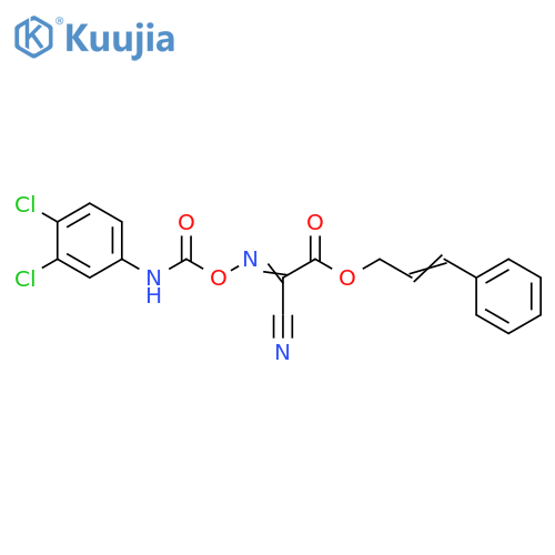 Acetic acid, 2-cyano-2-[[[[(3,4-dichlorophenyl)amino]carbonyl]oxy]imino]-, 3-phenyl-2-propen-1-yl ester structure