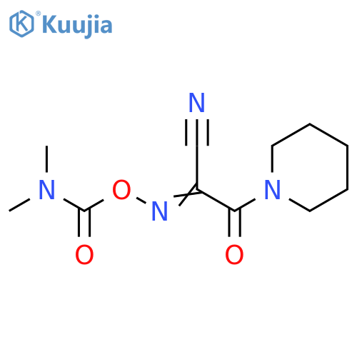 Piperidine, 1-[cyano[[[(dimethylamino)carbonyl]oxy]imino]acetyl]- structure