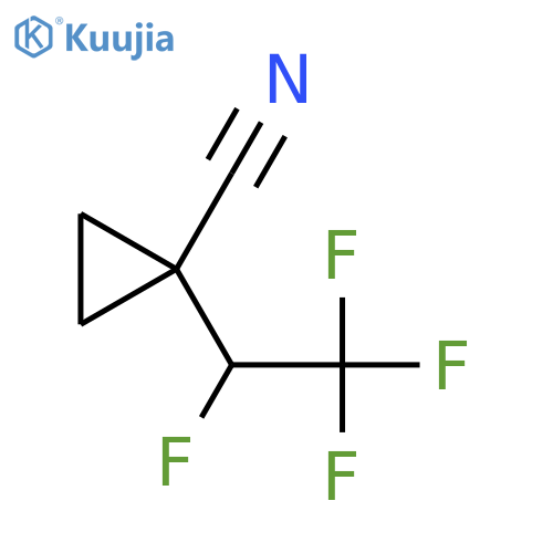 1-(1,2,2,2-tetrafluoroethyl)cyclopropane-1-carbonitrile structure