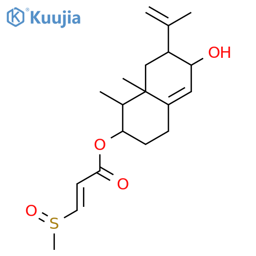 2-Propenoic acid, 3-(methylsulfinyl)-, (1R,2R,6R,7S,8aR)-1,2,3,4,6,7,8,8a-octahydro-6-hydroxy-1,8a-dimethyl-7-(1-methylethenyl)-2-naphthalenyl ester, (2E)- structure