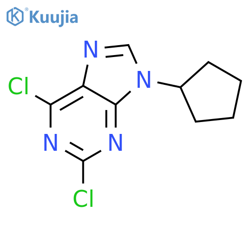 9H-Purine, 2,6-dichloro-9-cyclopentyl- structure