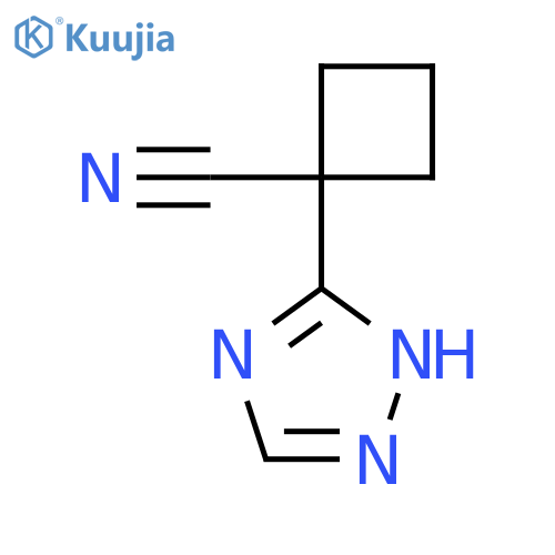 1-(1H-1,2,4-triazol-3-yl)cyclobutane-1-carbonitrile structure