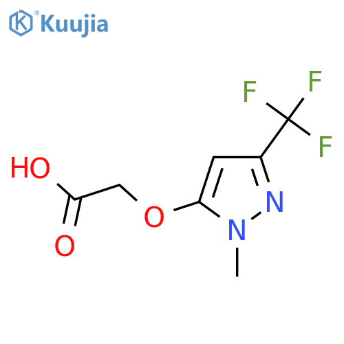 2-{1-methyl-3-(trifluoromethyl)-1H-pyrazol-5-yloxy}acetic acid structure