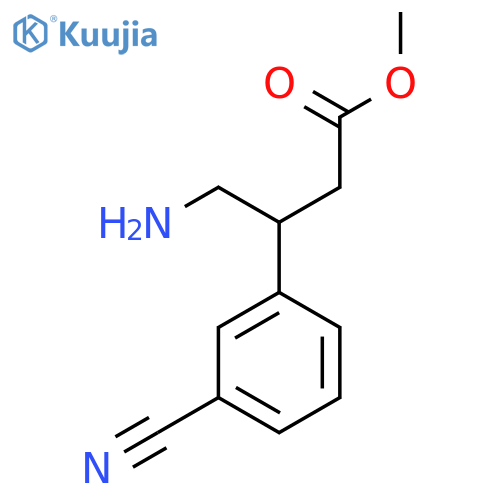 methyl 4-amino-3-(3-cyanophenyl)butanoate structure