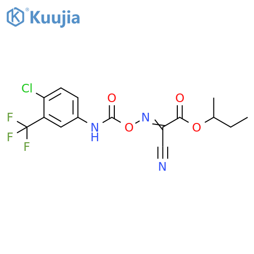 Acetic acid,[[[[[4-chloro-3-(trifluoromethyl)phenyl]amino]carbonyl]oxy]imino]cyano-,1-methylpropyl ester structure