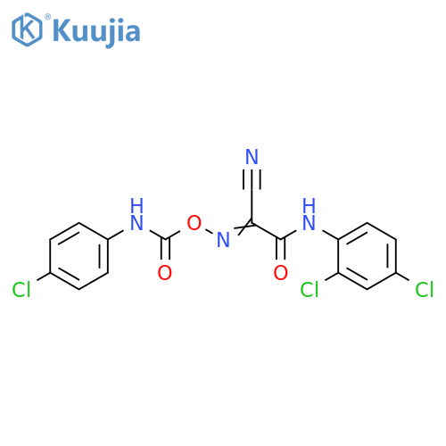 Acetamide,2-[[[[(4-chlorophenyl)amino]carbonyl]oxy]imino]-2-cyano-N-(2,4-dichlorophenyl)- structure