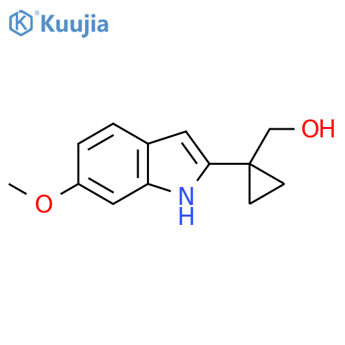 1-(6-methoxy-1H-indol-2-yl)cyclopropylmethanol structure