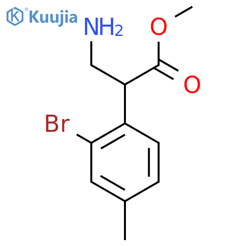 methyl 3-amino-2-(2-bromo-4-methylphenyl)propanoate structure