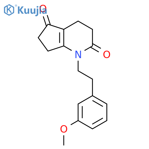 1-[2-(3-methoxyphenyl)ethyl]-3,4,6,7-tetrahydrocyclopenta[b]pyridine-2,5-dione structure