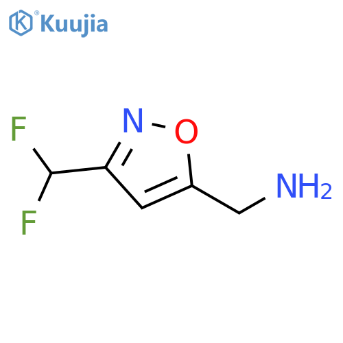 3-(difluoromethyl)-1,2-oxazol-5-ylmethanamine structure