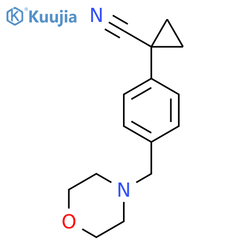 1-{4-(morpholin-4-yl)methylphenyl}cyclopropane-1-carbonitrile structure