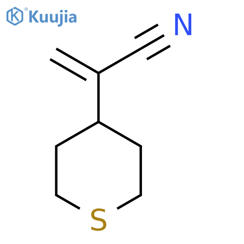 2-(thian-4-yl)prop-2-enenitrile structure