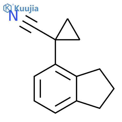 1-(2,3-dihydro-1H-inden-4-yl)cyclopropane-1-carbonitrile structure