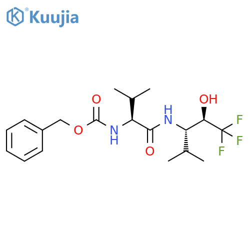 Carbamic acid, [(1S)-2-methyl-1-[[[(1S,2R)-3,3,3-trifluoro-2-hydroxy-1-(1-methylethyl)propyl]amino]carbonyl]propyl]-, phenylmethyl ester (9CI) structure