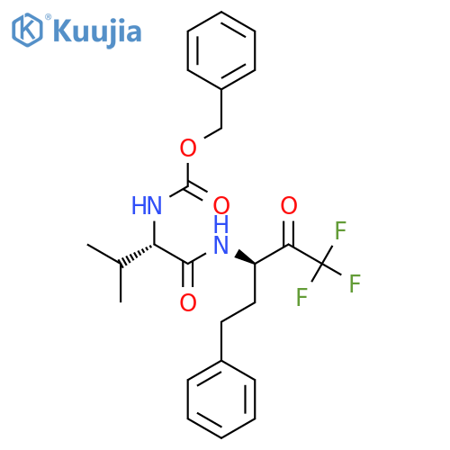 CARBAMIC ACID, [(1S)-2-METHYL-1-[[[(1R)-3,3,3-TRIFLUORO-2-OXO-1-(2-PHENYLETHYL)PROPYL]AMINO]CARBONYL]PROPYL]-, PHENYLMETHYL ESTER structure