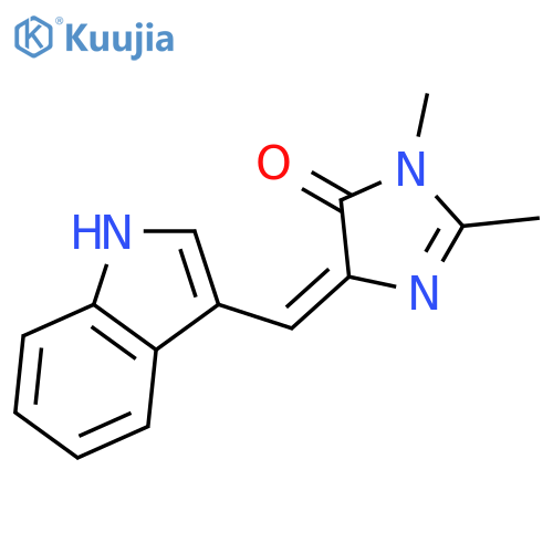 4H-Imidazol-4-one, 3,5-dihydro-5-(1H-indol-3-ylmethylene)-2,3-dimethyl-, (5Z)- structure