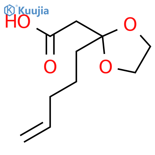 1,3-Dioxolane-2-acetic acid, 2-(4-pentenyl)- structure