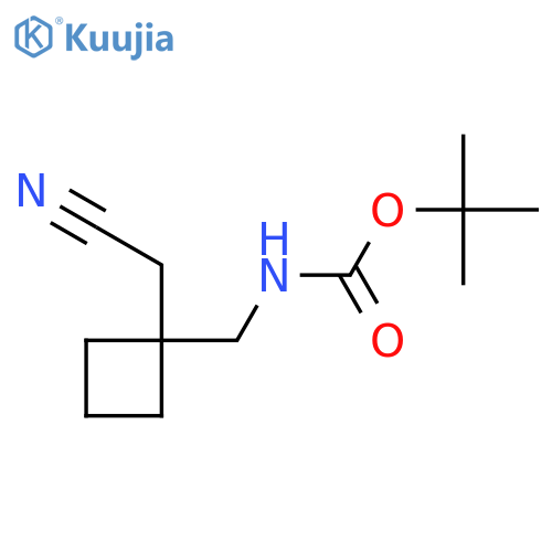 Tert-butyl ((1-(cyanomethyl)cyclobutyl)methyl)carbamate structure
