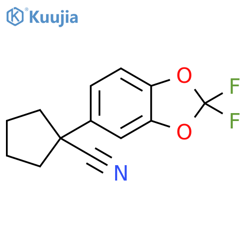 1-(2,2-Difluoro-1,3-benzodioxol-5-yl)cyclopentanecarbonitrile structure
