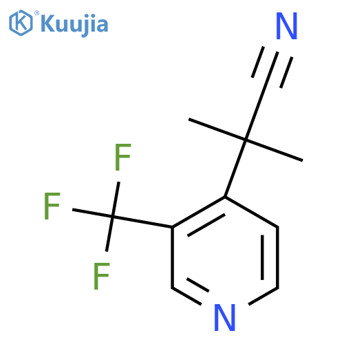 2-methyl-2-3-(trifluoromethyl)pyridin-4-ylpropanenitrile structure