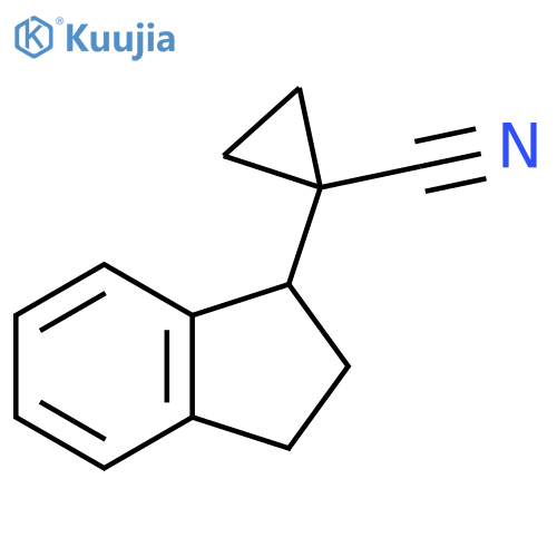1-(2,3-dihydro-1H-inden-1-yl)cyclopropane-1-carbonitrile structure