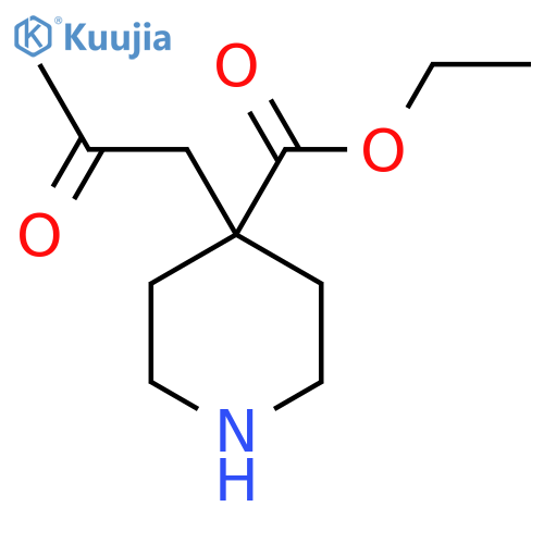 Ethyl 4-(2-oxopropyl)piperidine-4-carboxylate structure