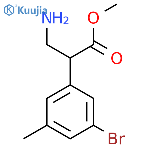 methyl 3-amino-2-(3-bromo-5-methylphenyl)propanoate structure