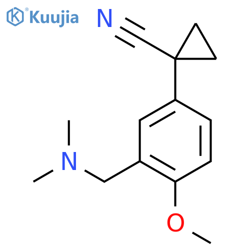 1-{3-(dimethylamino)methyl-4-methoxyphenyl}cyclopropane-1-carbonitrile structure