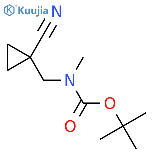 tert-butyl N-[(1-cyanocyclopropyl)methyl]-N-methylcarbamate structure