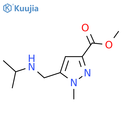 methyl 1-methyl-5-{(propan-2-yl)aminomethyl}-1H-pyrazole-3-carboxylate structure