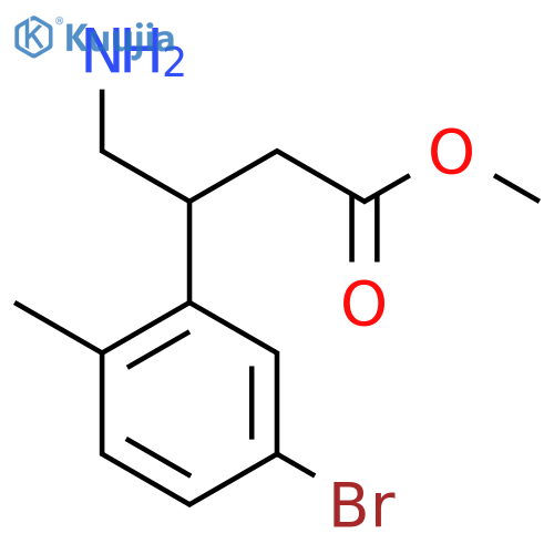 methyl 4-amino-3-(5-bromo-2-methylphenyl)butanoate structure