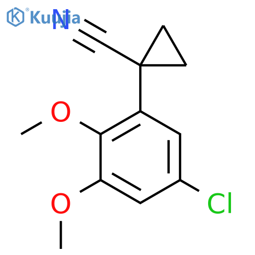 1-(5-chloro-2,3-dimethoxyphenyl)cyclopropane-1-carbonitrile structure