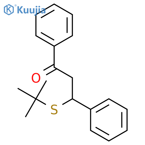 1-Propanone, 3-[(1,1-dimethylethyl)thio]-1,3-diphenyl- structure