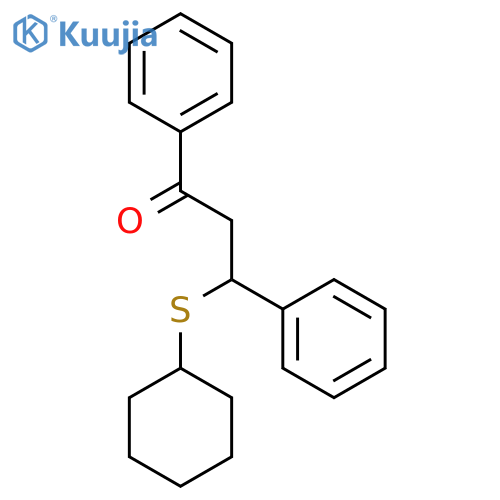 1-Propanone, 3-(cyclohexylthio)-1,3-diphenyl- structure