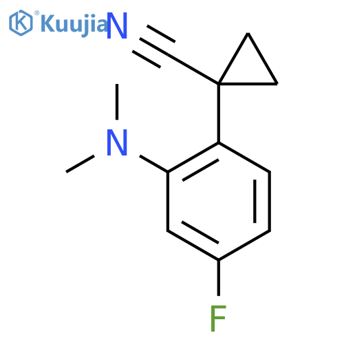 1-2-(dimethylamino)-4-fluorophenylcyclopropane-1-carbonitrile structure
