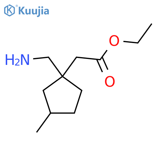 Ethyl 2-[1-(aminomethyl)-3-methylcyclopentyl]acetate structure