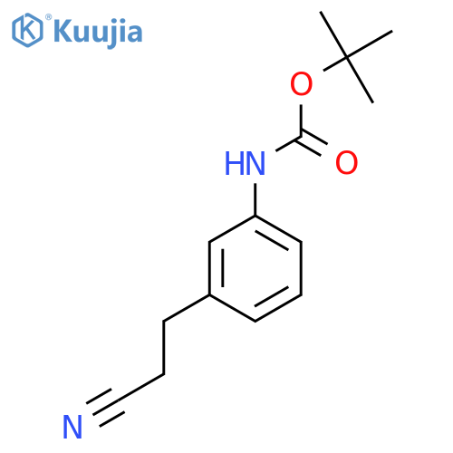 tert-butyl N-3-(2-cyanoethyl)phenylcarbamate structure