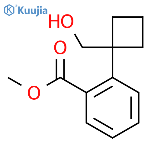 methyl 2-1-(hydroxymethyl)cyclobutylbenzoate structure