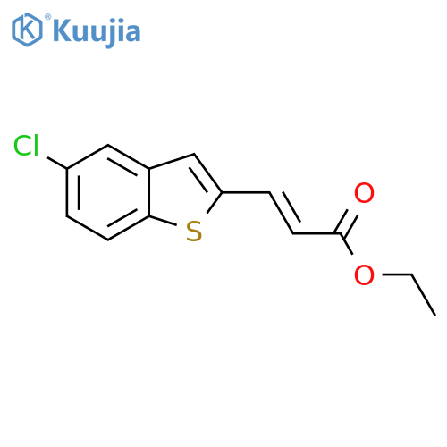 2-Propenoic acid, 3-(5-chlorobenzo[b]thien-2-yl)-, ethyl ester, (2E)- structure