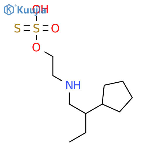 O-(2-{[(2S)-2-cyclopentylbutyl]amino}ethyl) hydrogen sulfurothioate structure
