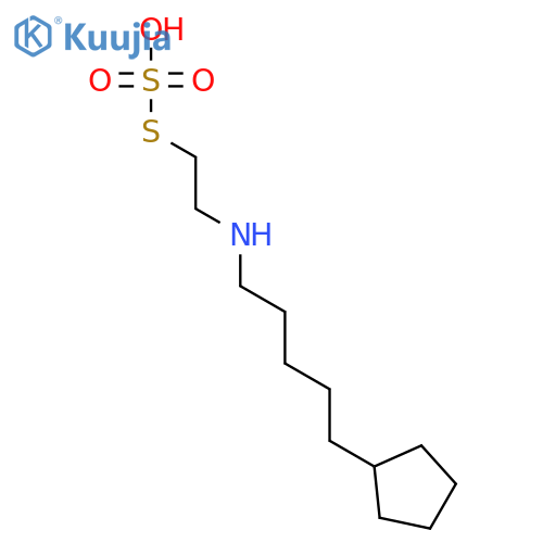 S-{2-[(5-cyclopentylpentyl)amino]ethyl} hydrogen sulfurothioate structure
