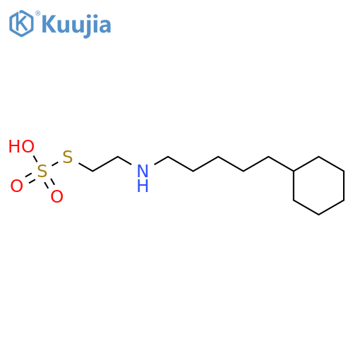 Thiosulfuric acid,S-[2-[(5-cyclohexylpentyl)amino]ethyl] ester structure