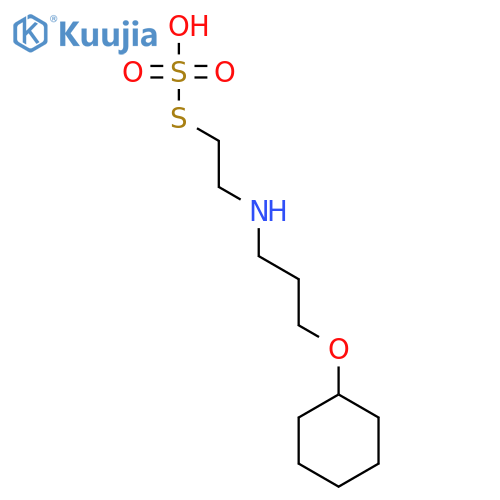S-(2-{[3-(cyclohexyloxy)propyl]amino}ethyl) hydrogen sulfurothioate structure