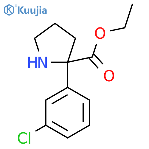 Ethyl 2-(3-chlorophenyl)pyrrolidine-2-carboxylate structure
